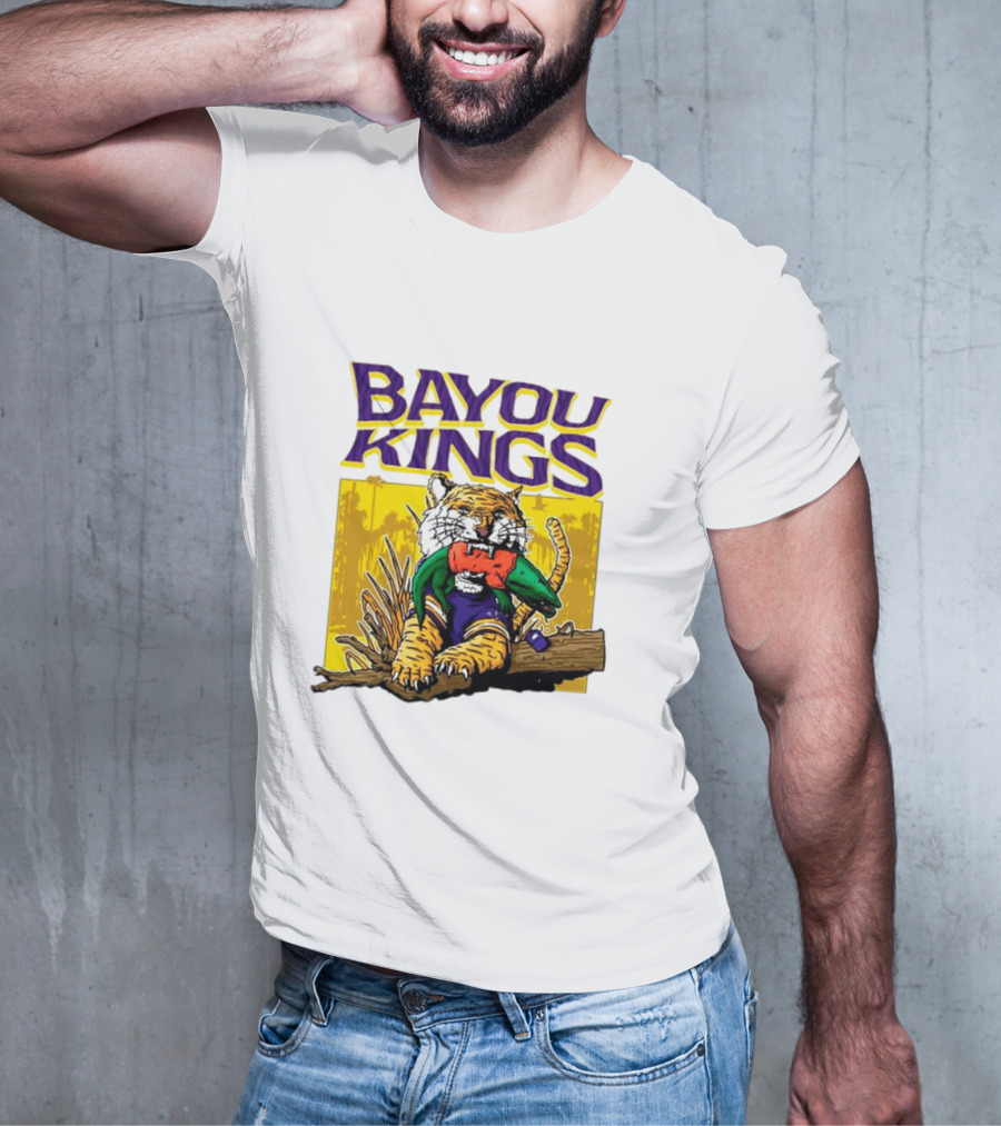 Bayou Kings LSU Tigers Vs. Florida Gators Tiger With Gator T-Shirt