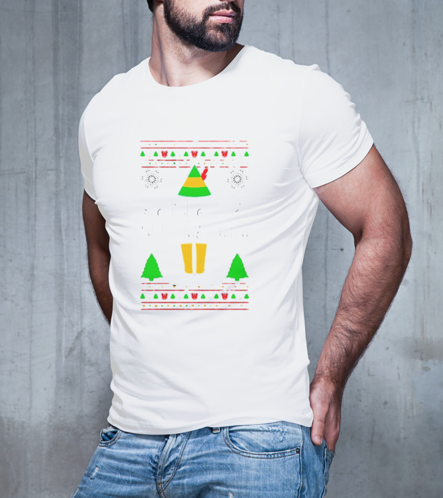 Son Of A Nutcracker Elf Christmas Snowflakes Trees Santa's Workshop T-Shirt