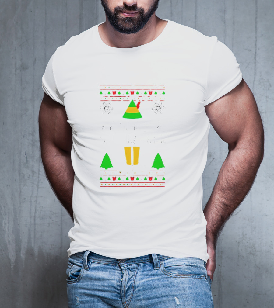 Son Of A Nutcracker Elf Christmas Snowflakes Trees Santa's Workshop T-Shirt