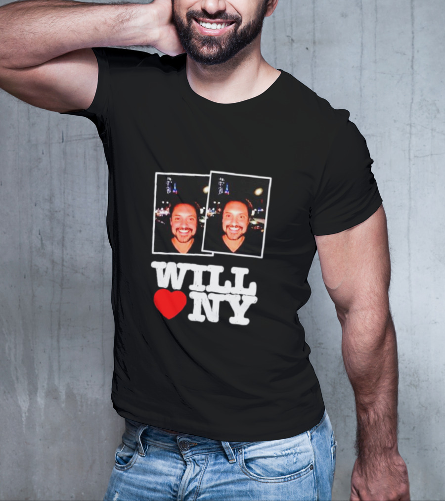WILL ❤️ NY Double Photo Smiling Face T-Shirt
