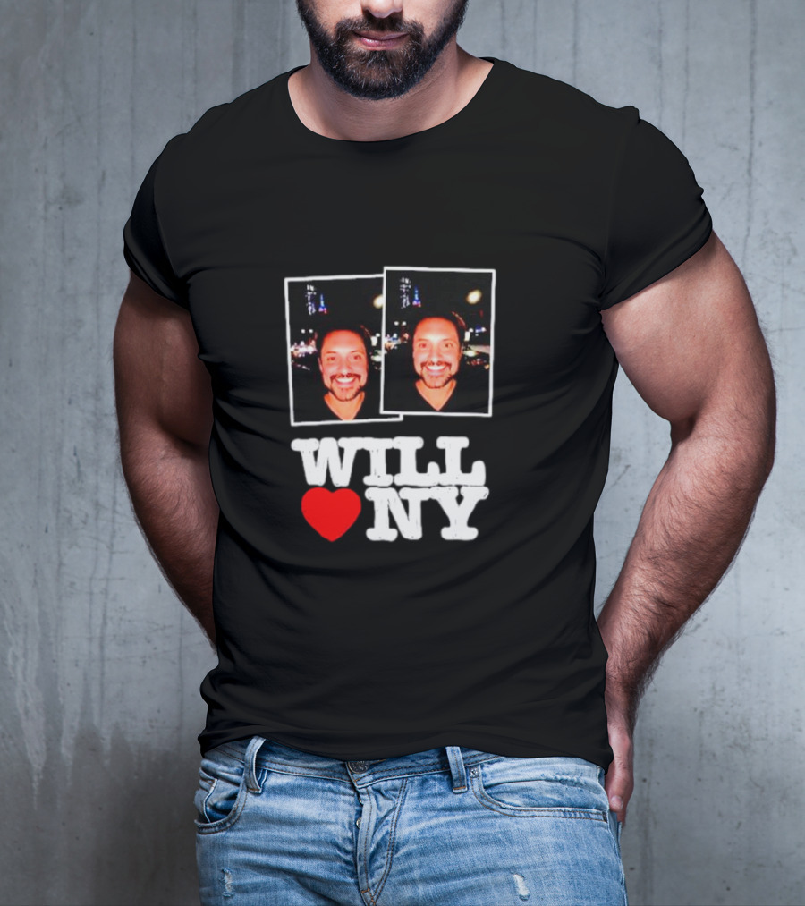 WILL ❤️ NY Double Photo Smiling Face T-Shirt