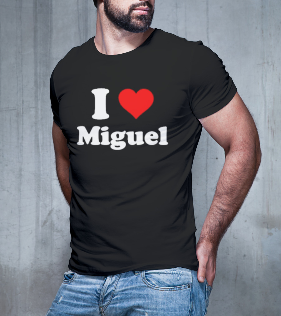 I Love Miguel Red Heart T-Shirt