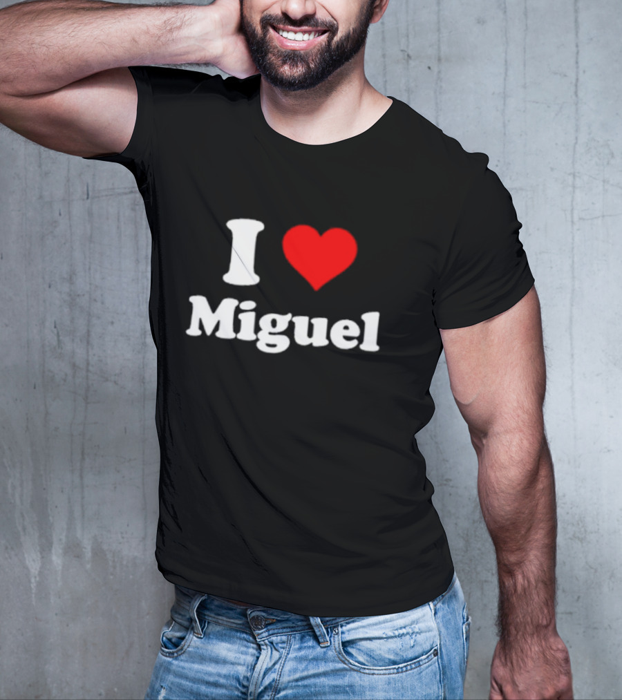 I Love Miguel Red Heart T-Shirt