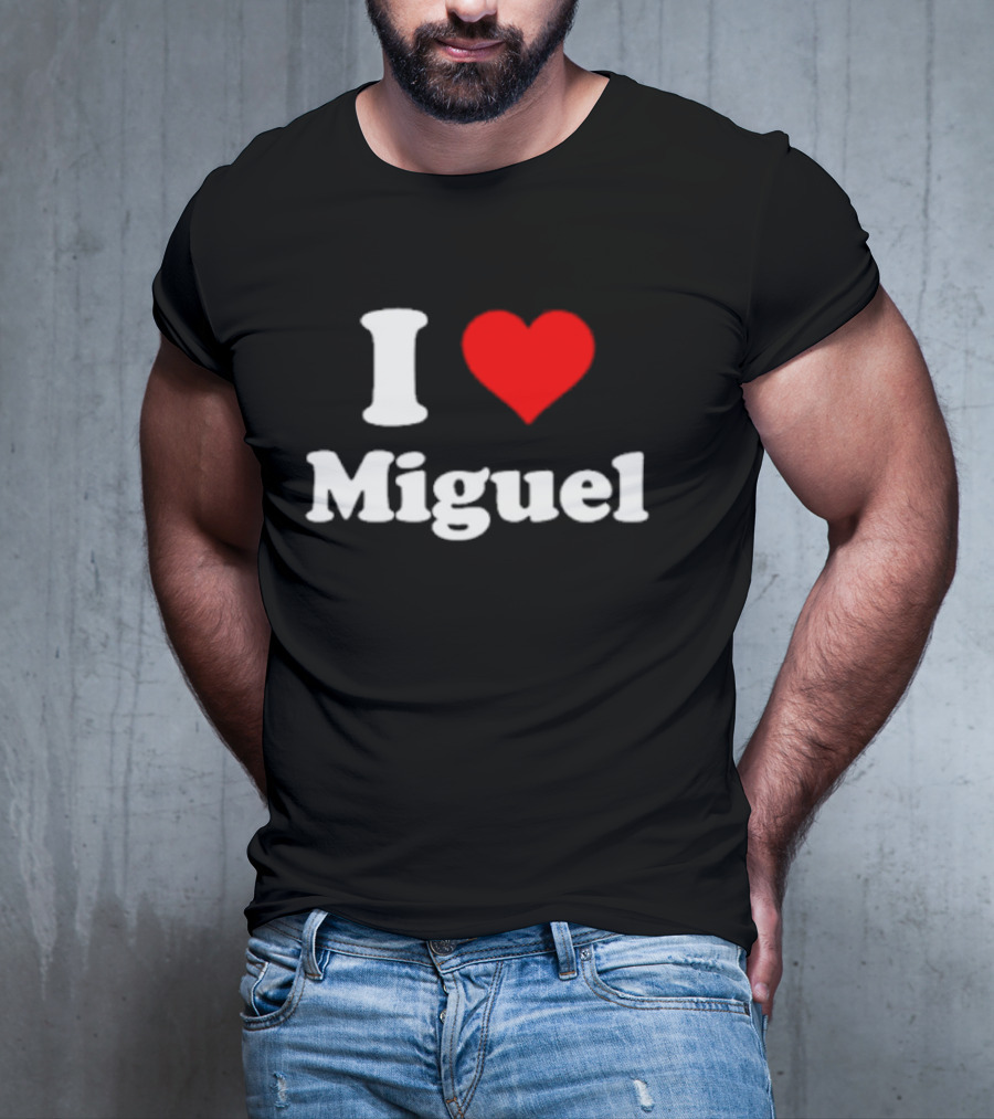 I Love Miguel Red Heart T-Shirt