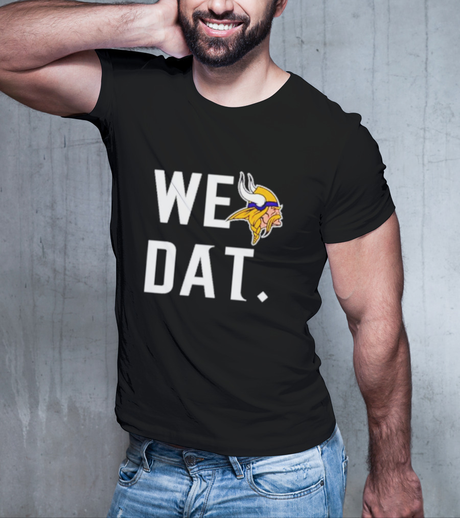 Minnesota Vikings We Dat Viking Head T-Shirt