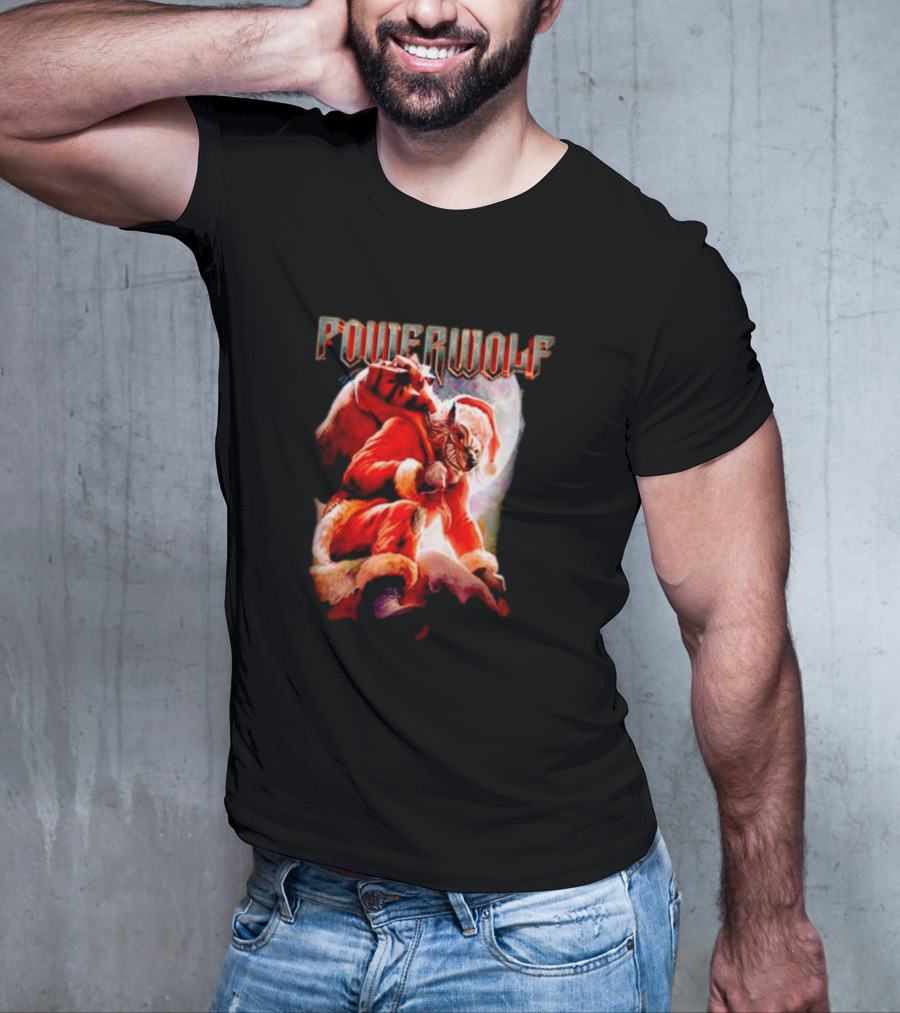 Powerwolf Wild X-Mas Santa Wolf Holiday Special T-Shirt