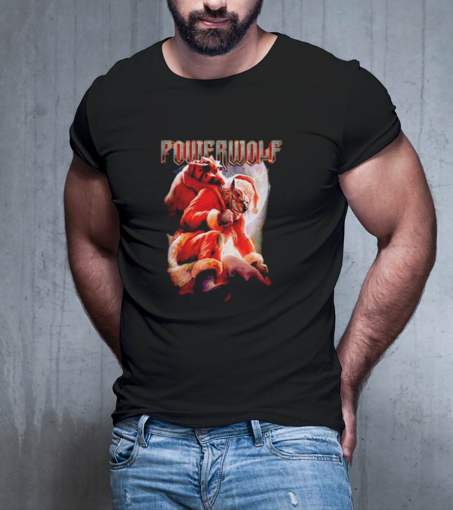 Powerwolf Wild X-Mas Santa Wolf Holiday Special T-Shirt