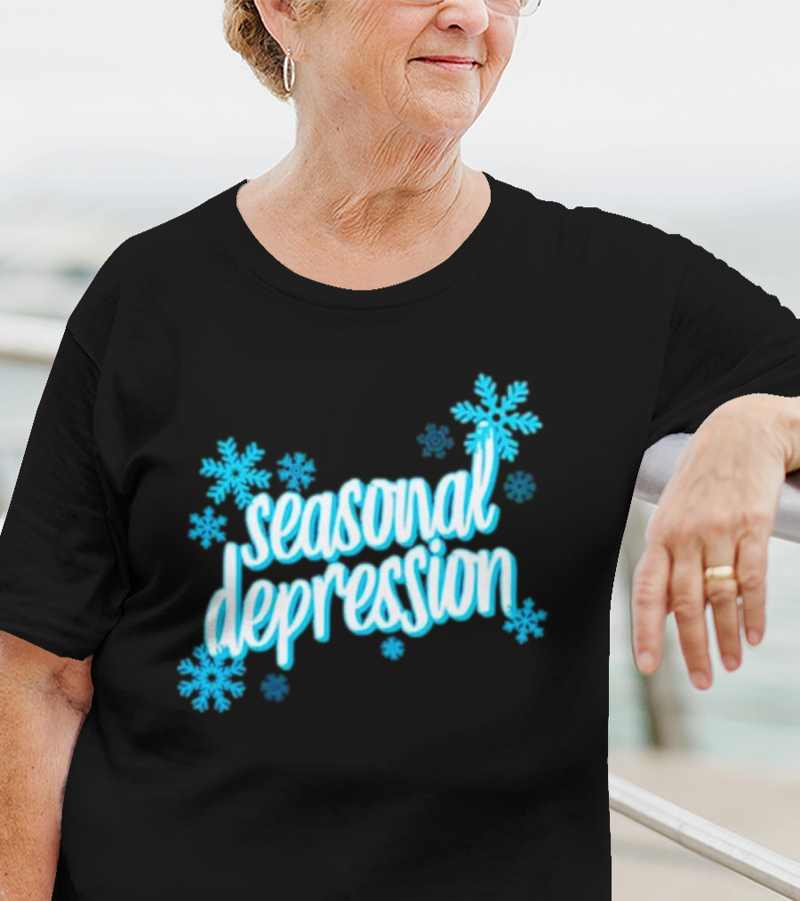 Seasonal Depression Snowflakes Winter Mood T-Shirt