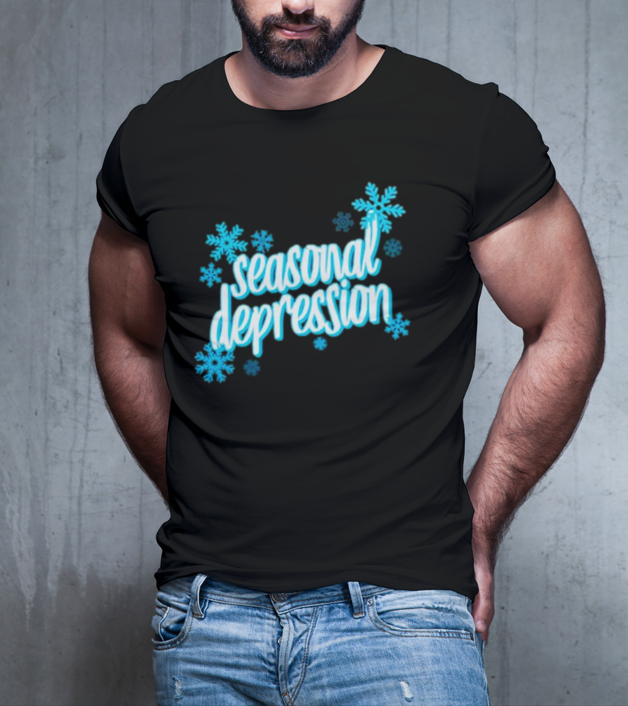 Seasonal Depression Snowflakes Winter Mood T-Shirt