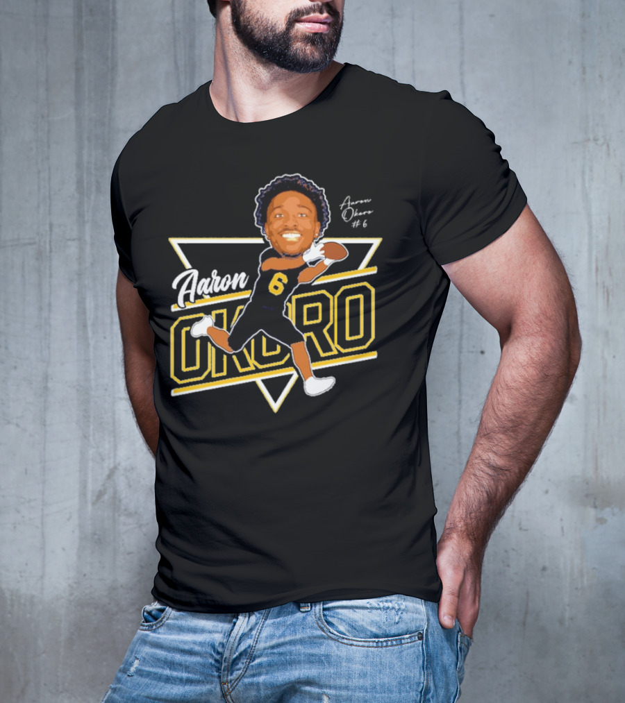 Aaron Okoro #6 Briar Cliff University Football Cartoon Signature T-Shirt