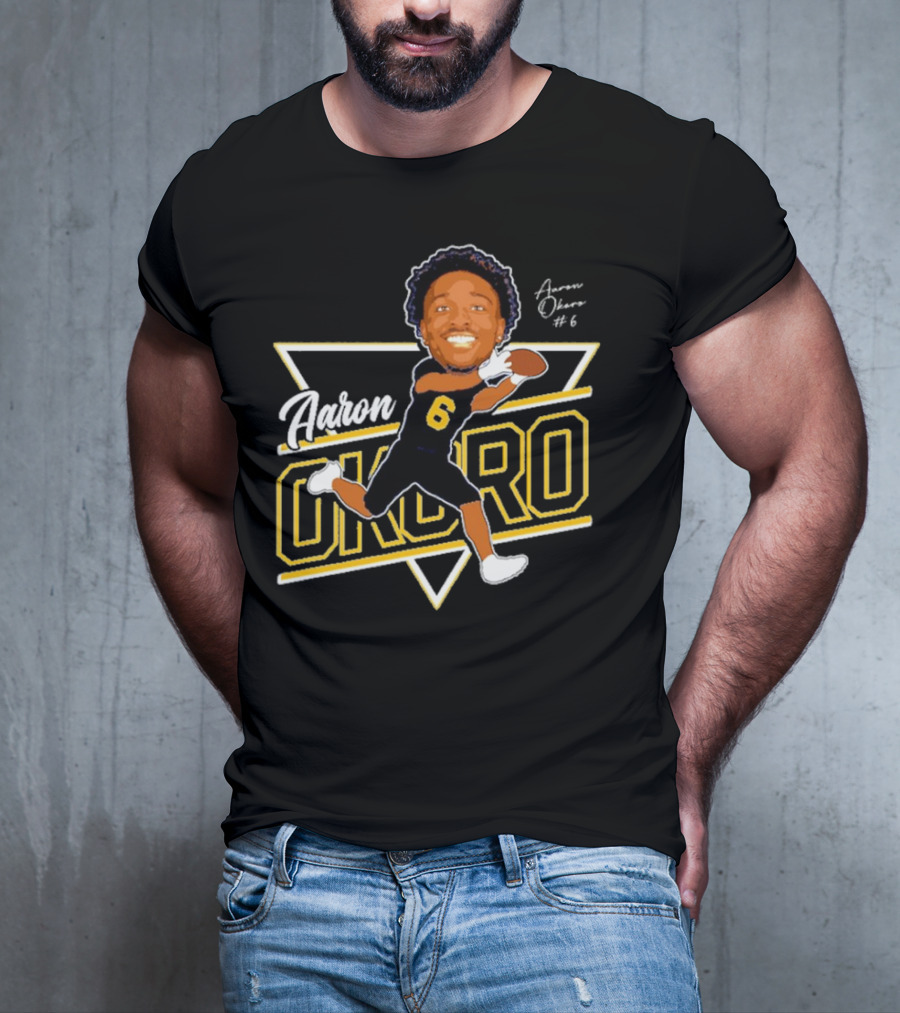 Aaron Okoro #6 Briar Cliff University Football Cartoon Signature T-Shirt