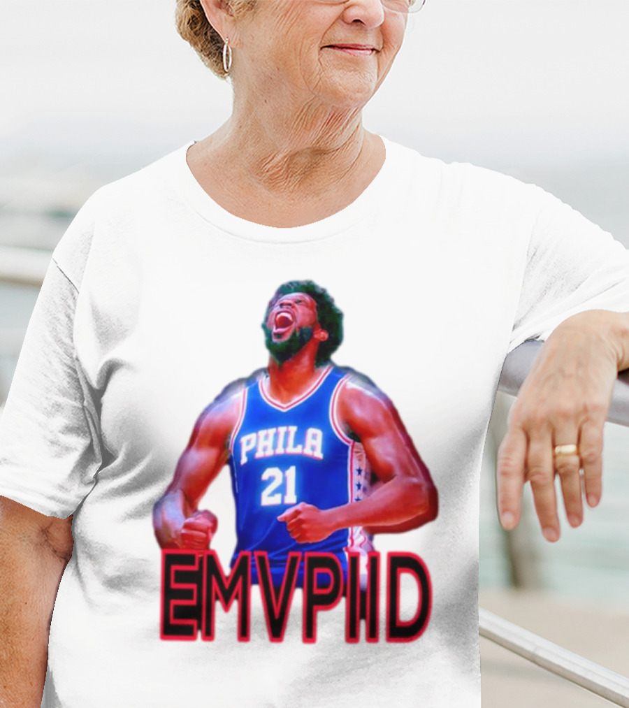 EMVPIID Joel Embiid Philadelphia 76ers Phila 21 T-Shirt