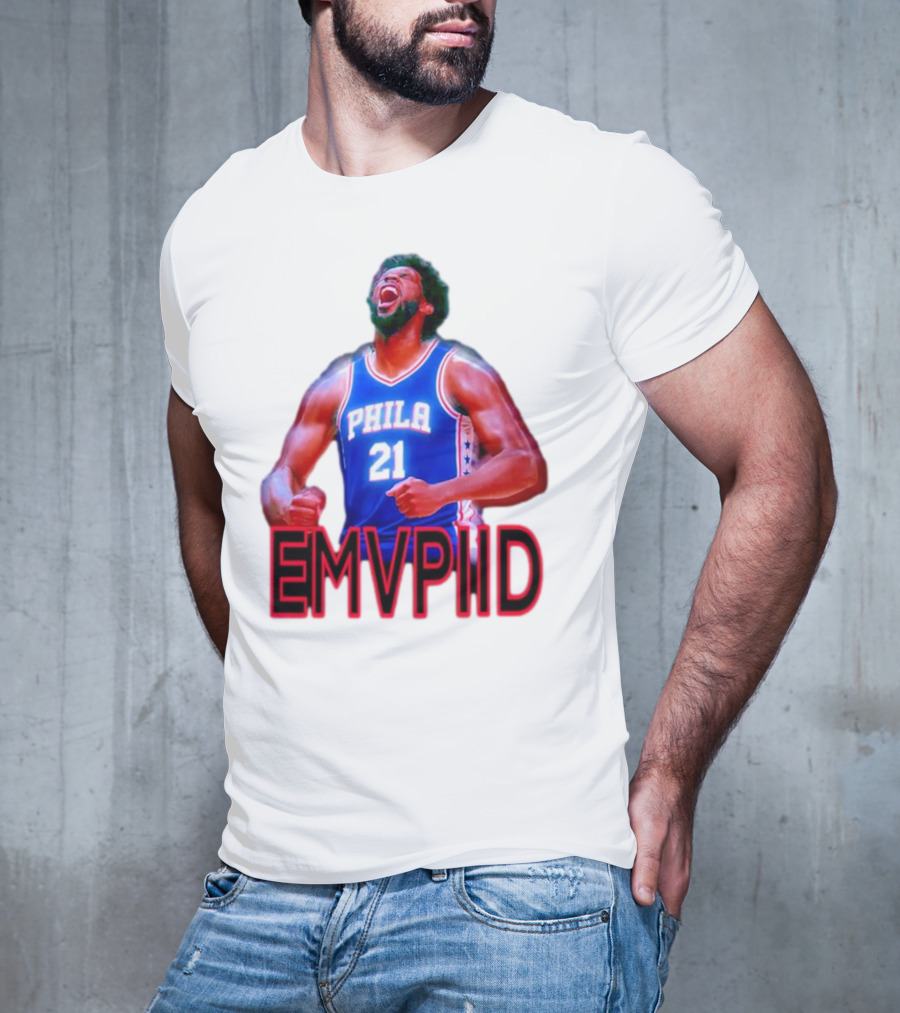 EMVPIID Joel Embiid Philadelphia 76ers Phila 21 T-Shirt