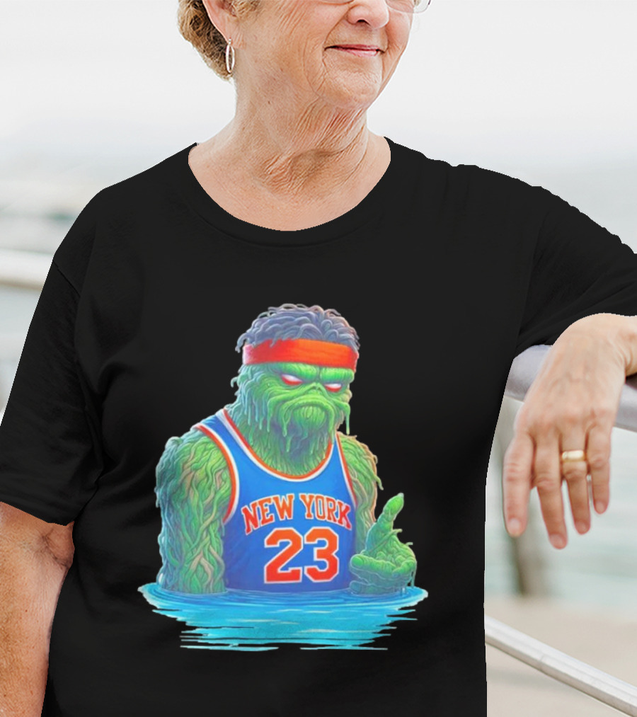 Mitchell Robinson New York Knicks Blockness Monster 23 Iconic Monster T-Shirt