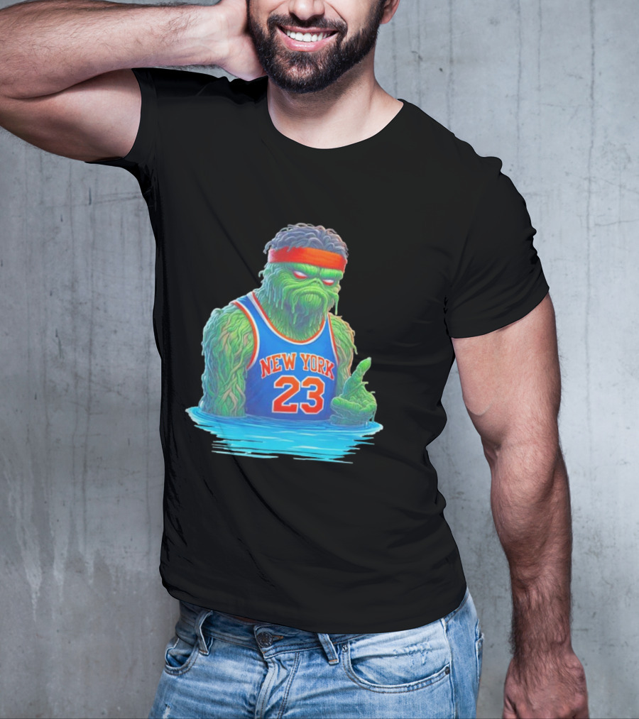 Mitchell Robinson New York Knicks Blockness Monster 23 Iconic Monster T-Shirt
