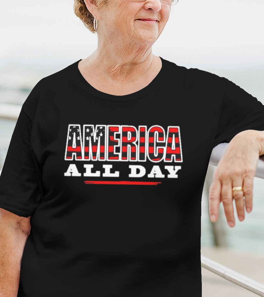 AMERICA All Day Stars Stripes T-Shirt