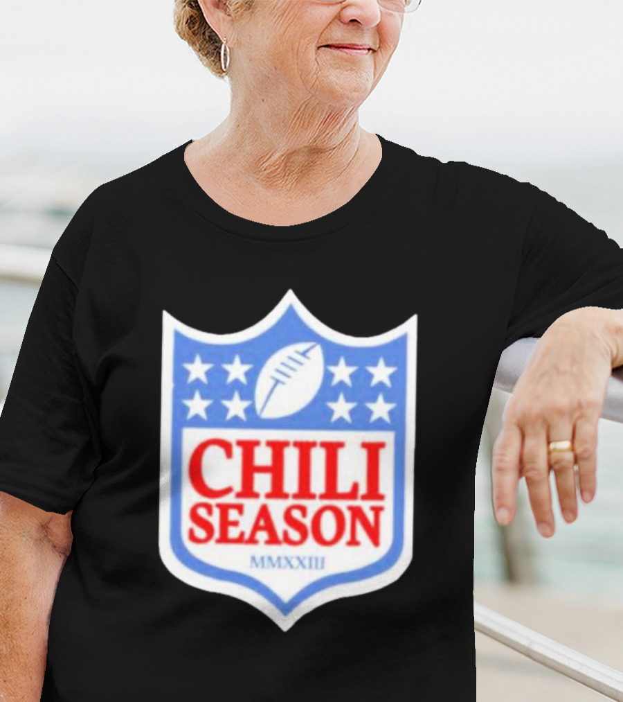 Chili Season MMXXIII Football Shield T-Shirt