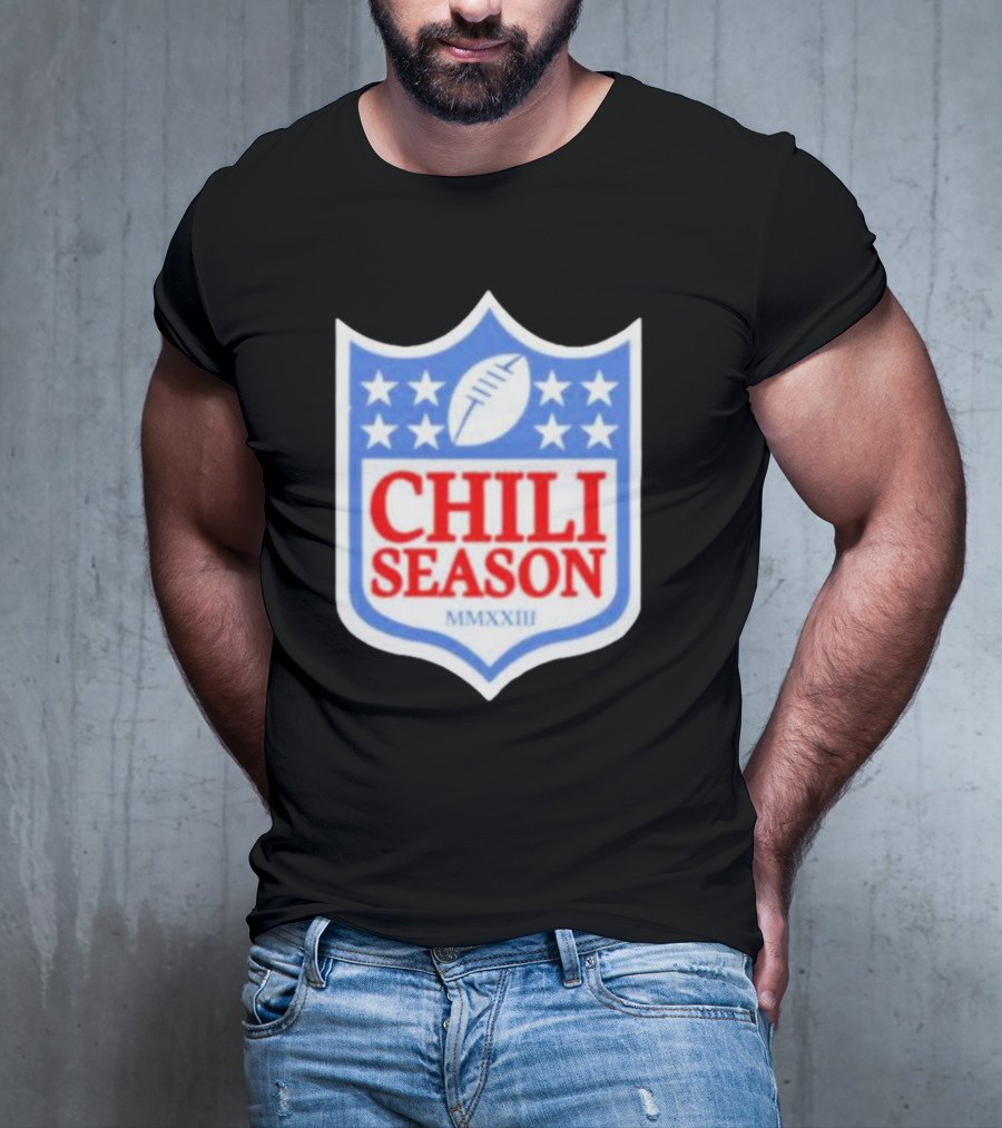 Chili Season MMXXIII Football Shield T-Shirt