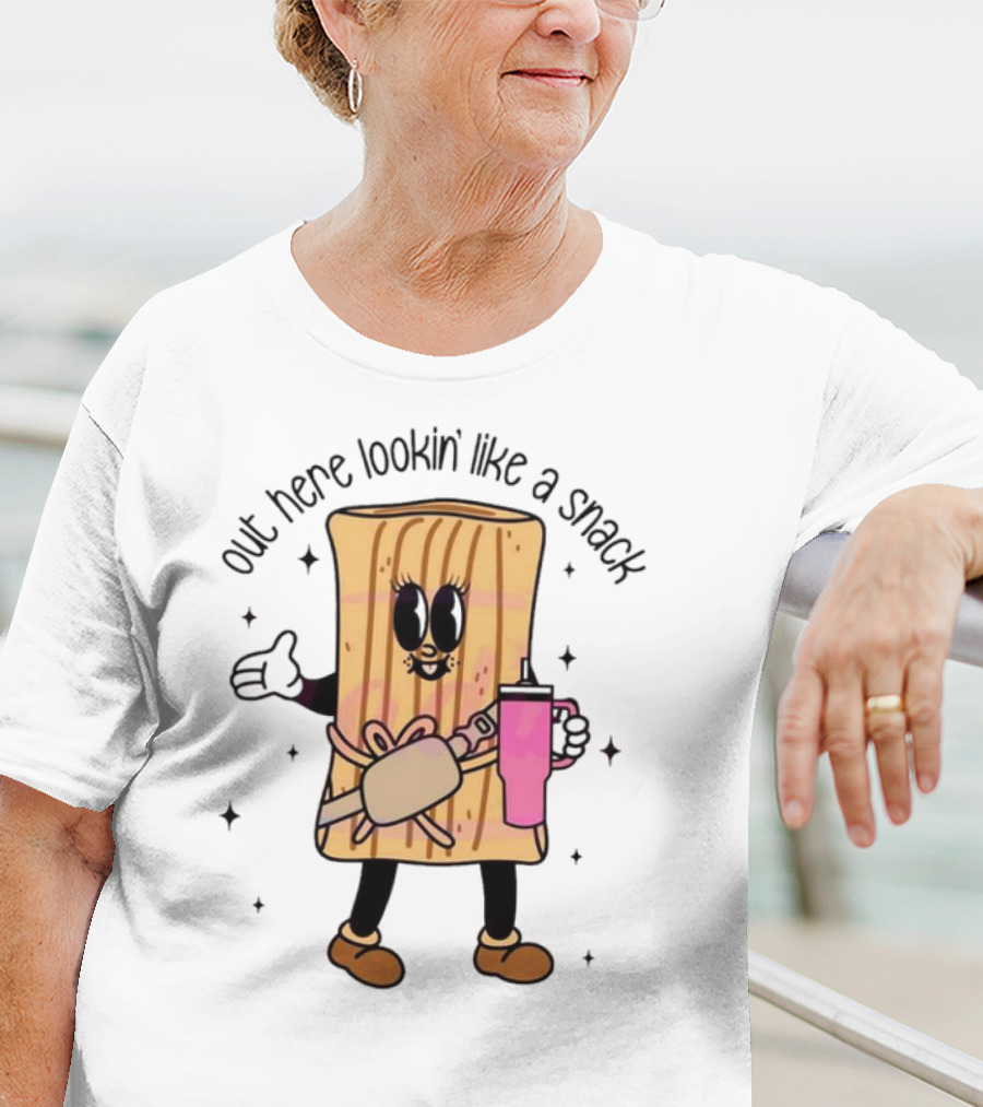 Out Here Lookin' Like A Snack Tamale With Coffee Cup And Cute Smile T-Shirt