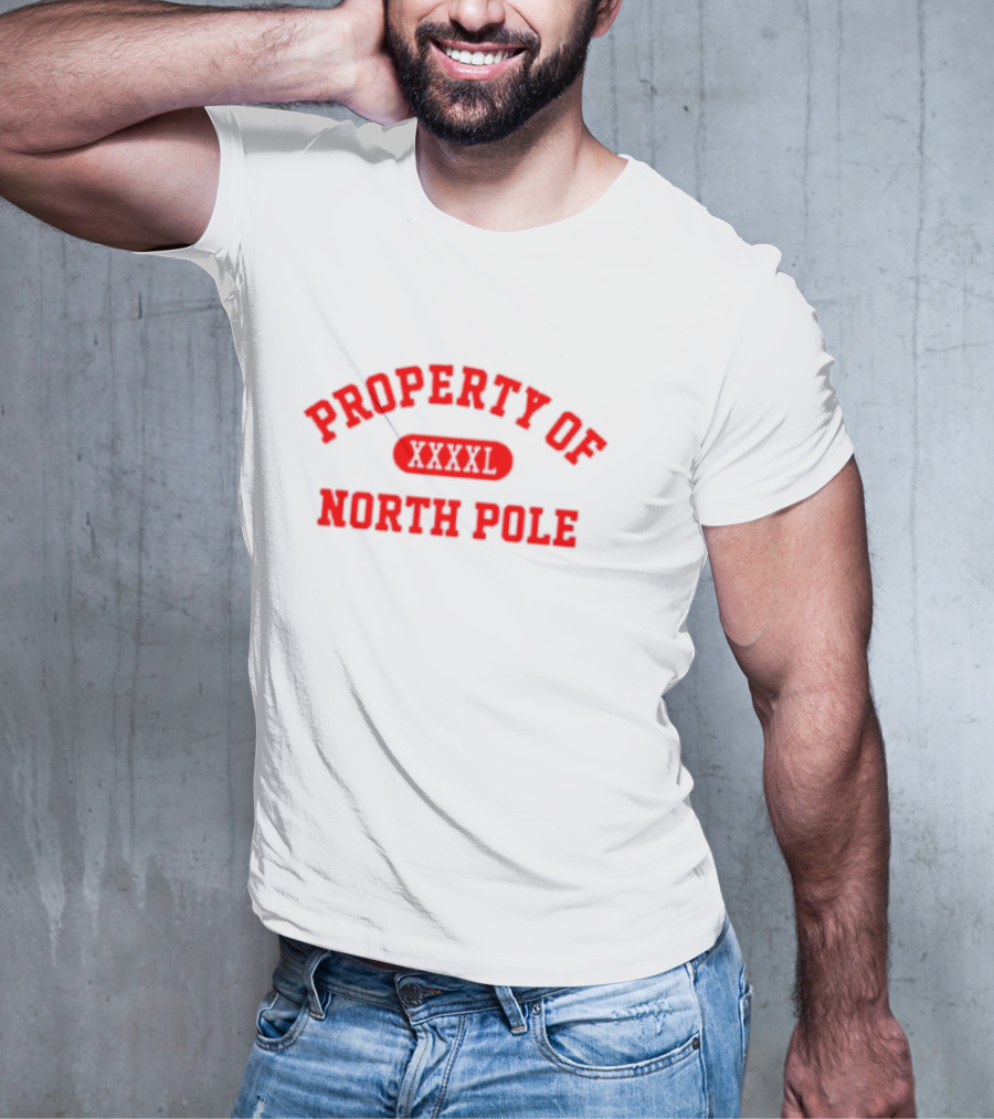 Property Of North Pole XXXXL Santa Clauses Riley T-Shirt
