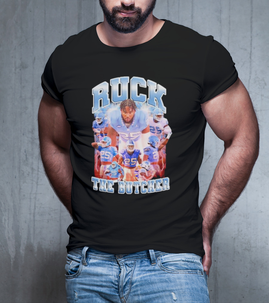 Ruck The Butcher UNC Football Kaimon Rucker Number 25 T-Shirt