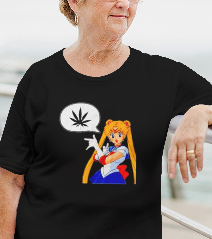 Sailor Moon Marijuana Speech Bubble Iconic Character T-Shirt