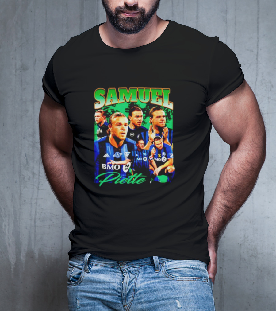 Samuel Piette Soccer Montage BMO Blue Jersey T-Shirt