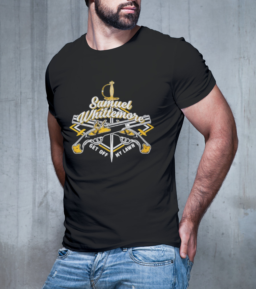 Samuel Whittemore Get Off My Lawn Emblem With Swords And Muskets T-Shirt