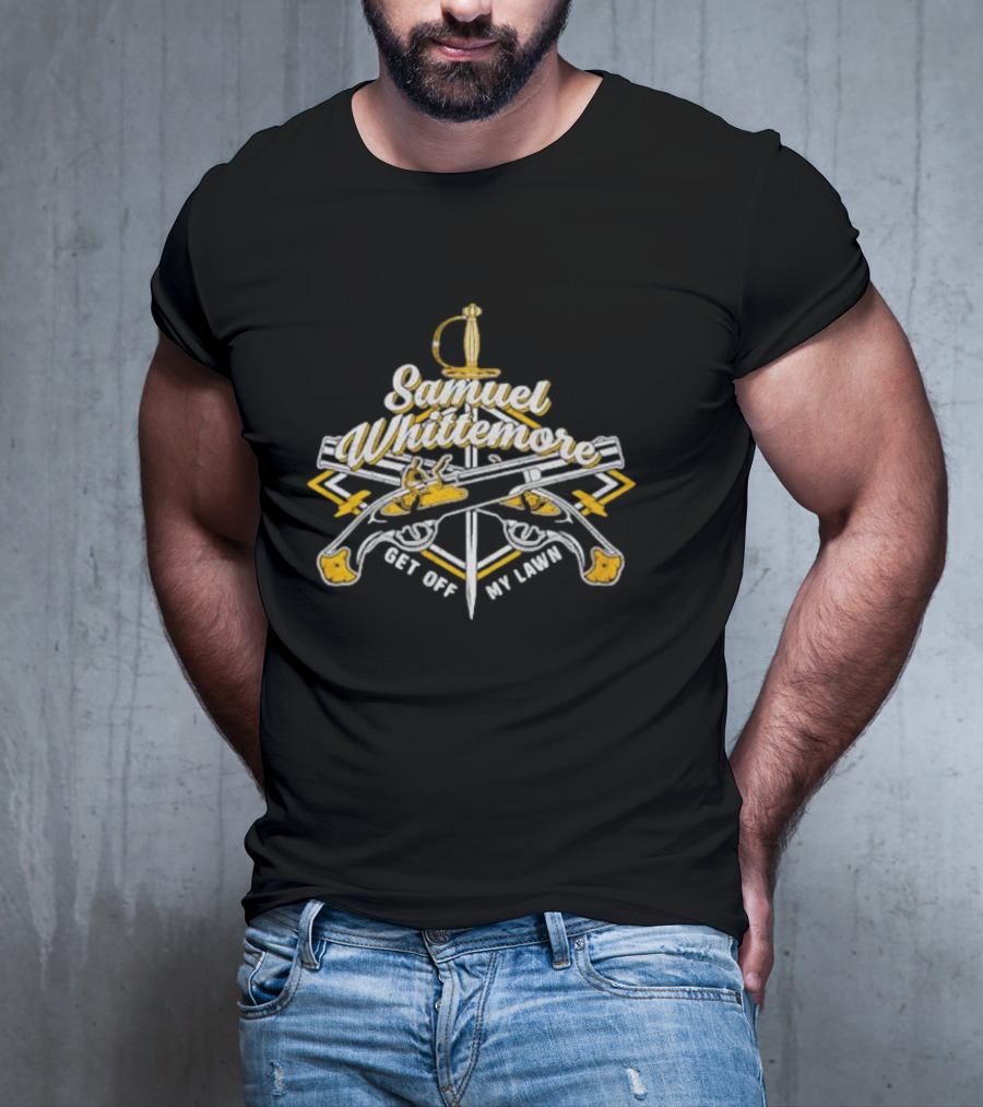 Samuel Whittemore Get Off My Lawn Emblem With Swords And Muskets T-Shirt