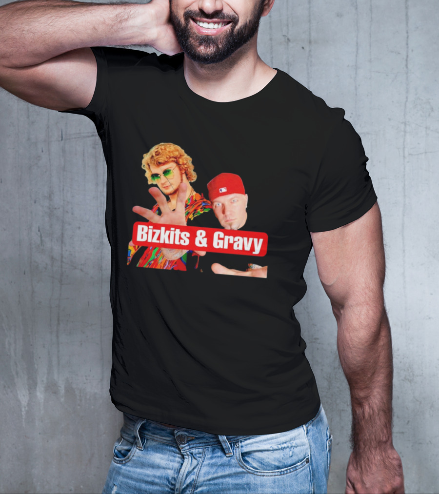 Bizkits And Gravy Funny Meme Parody With Colorful Characters T-Shirt