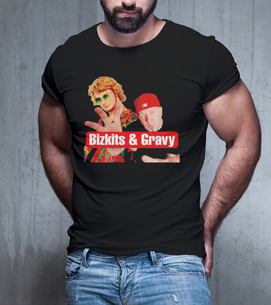 Bizkits And Gravy Funny Meme Parody With Colorful Characters T-Shirt