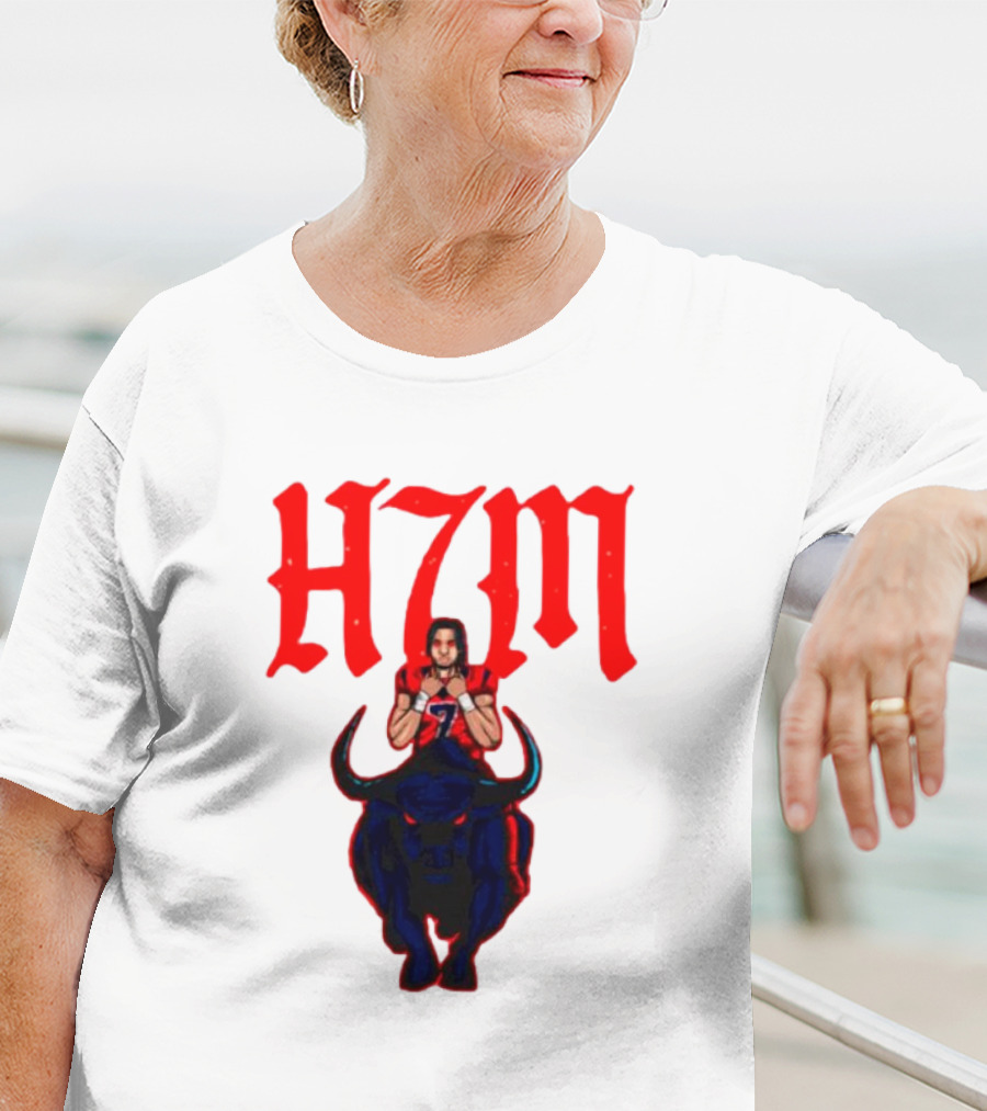H7M CJ Stroud Houston Texans Bull T-Shirt