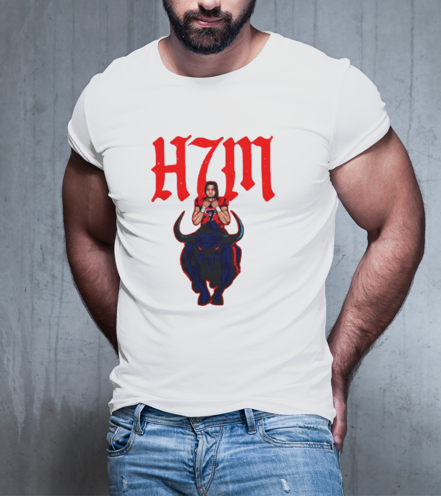 H7M CJ Stroud Houston Texans Bull T-Shirt