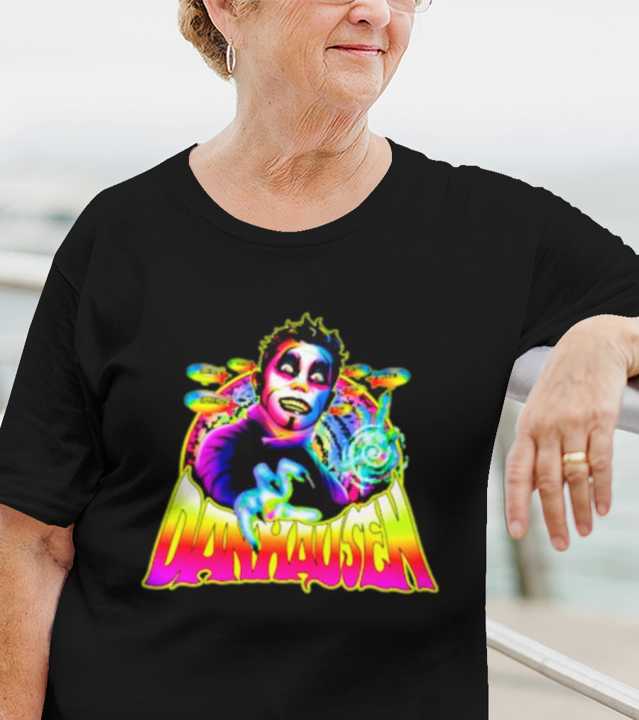 Danhausen Psychedelic Neon Art With Cosmic Whimsy T-Shirt