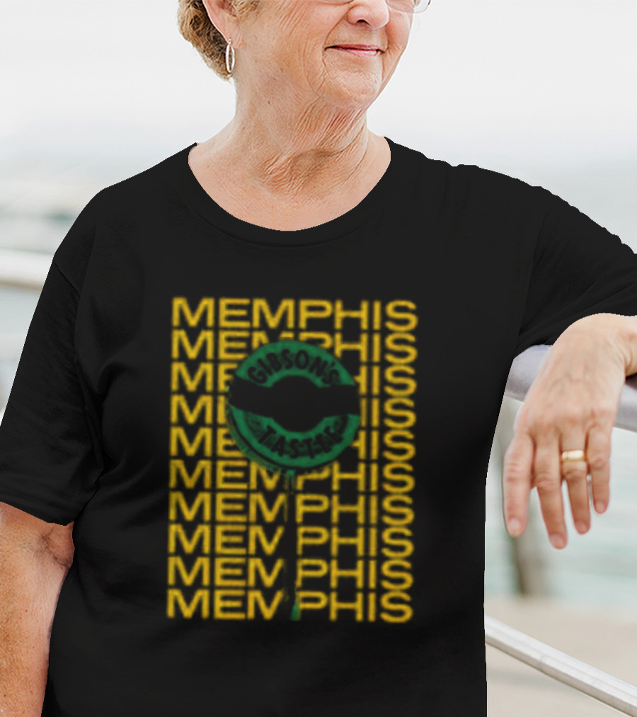 Gibson's Donuts Memphis Iconic Sweet Indulgence In Classic Green T-Shirt