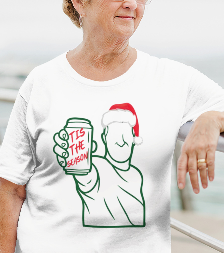 Tis The Season Beer Santa Hat Cheers T-Shirt
