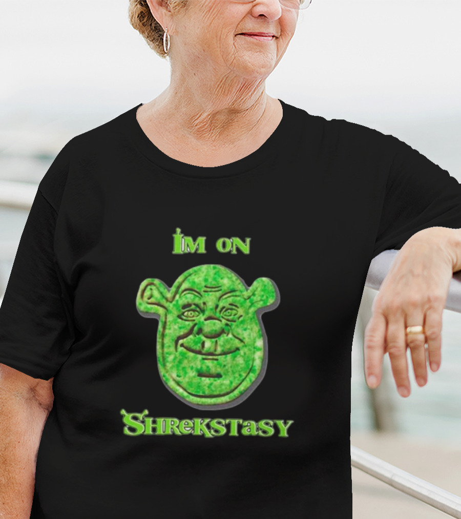 I'm On Shrekstasy Face Green T-Shirt