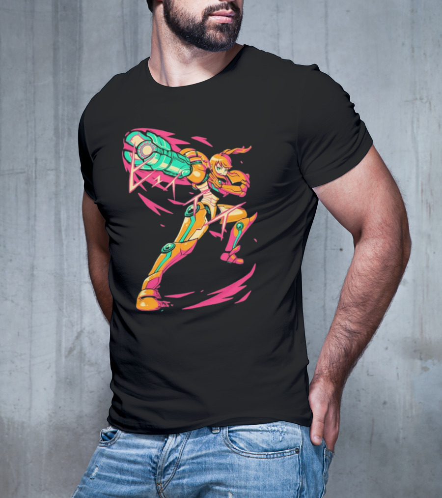 The Yetee Take Aim Metroid Samus Power Suit T-Shirt