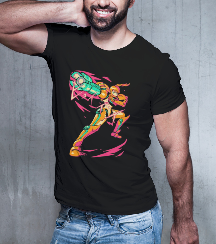 The Yetee Take Aim Metroid Samus Power Suit T-Shirt