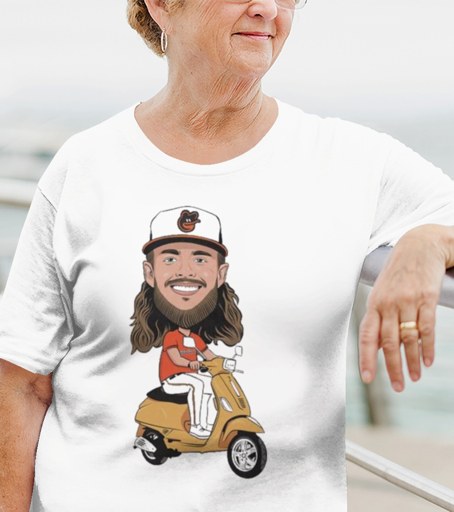 Baltimore Orioles Vespi Riding A Vespa Scooter T-Shirt