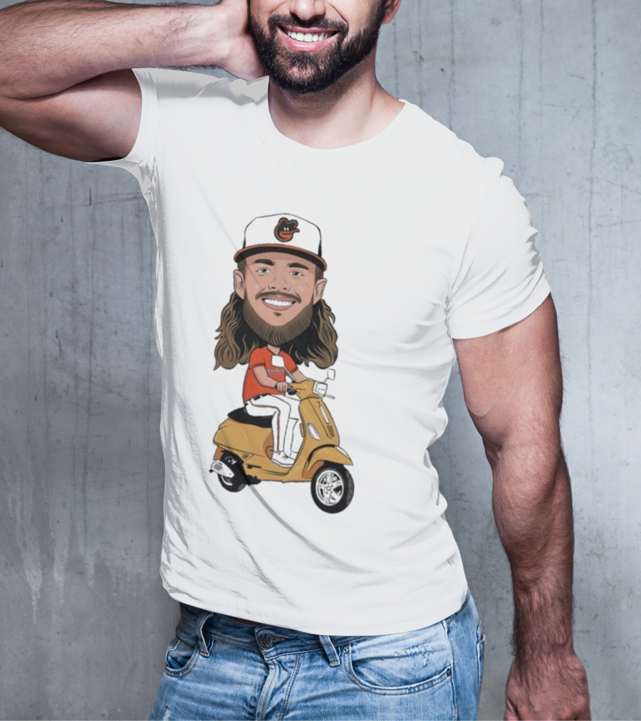 Baltimore Orioles Vespi Riding A Vespa Scooter T-Shirt