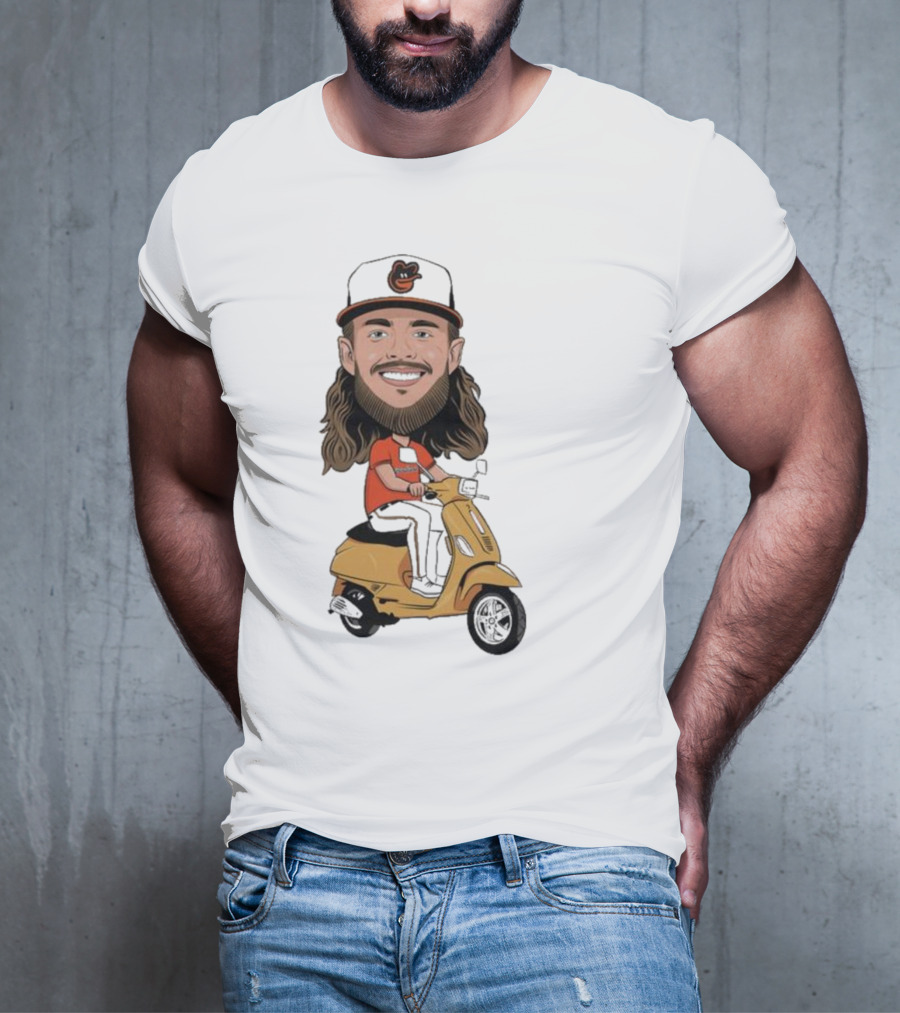Baltimore Orioles Vespi Riding A Vespa Scooter T-Shirt