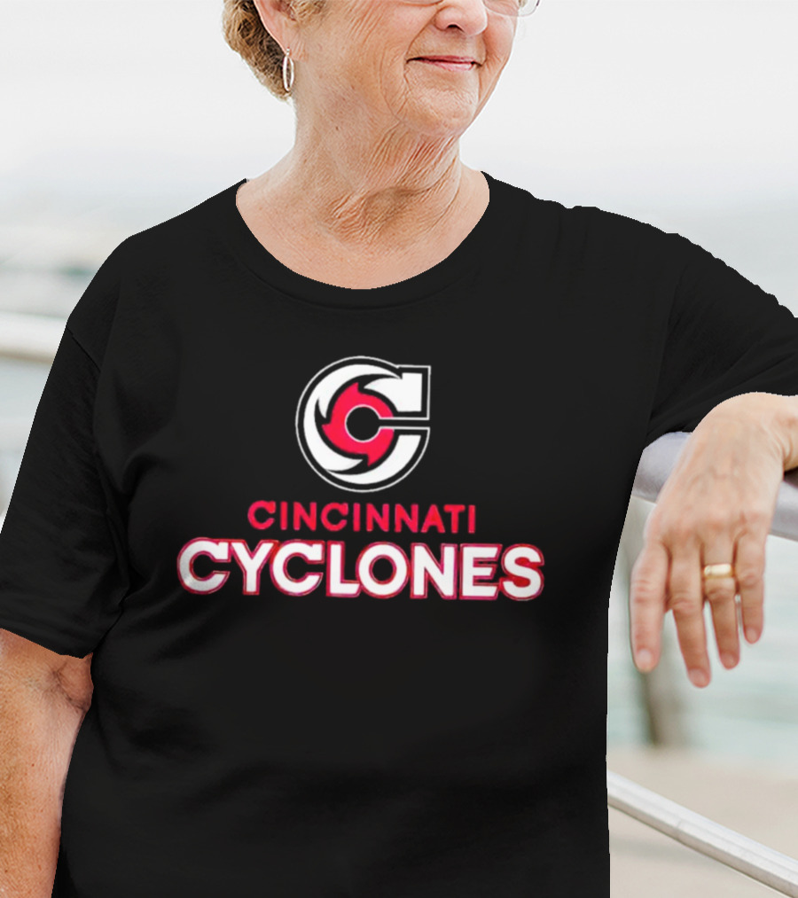 Cincinnati Cyclones Logo Red And White T-Shirt