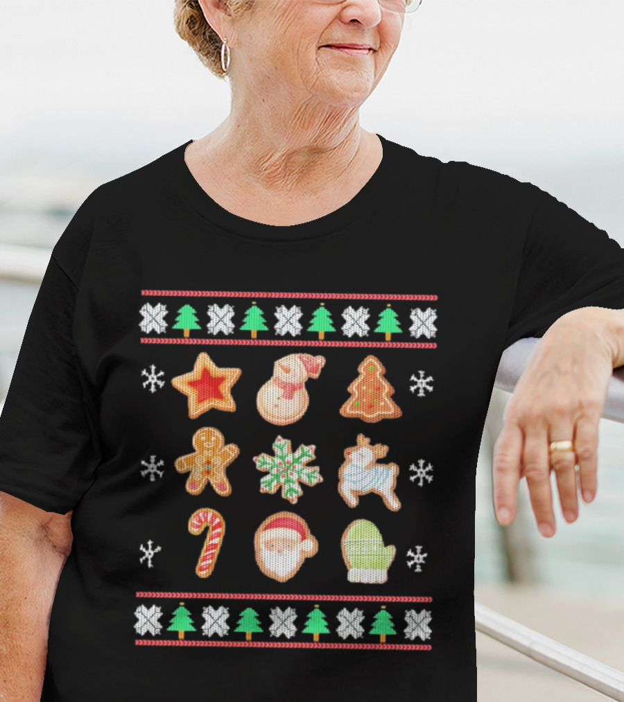 Christmas Cookies Gingerbread Snowflakes Santa Holiday T-Shirt