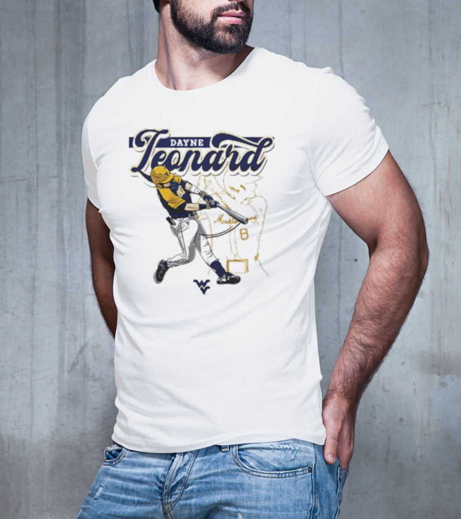 Dayne Leonard West Virginia University Baseball Player T-Shirt