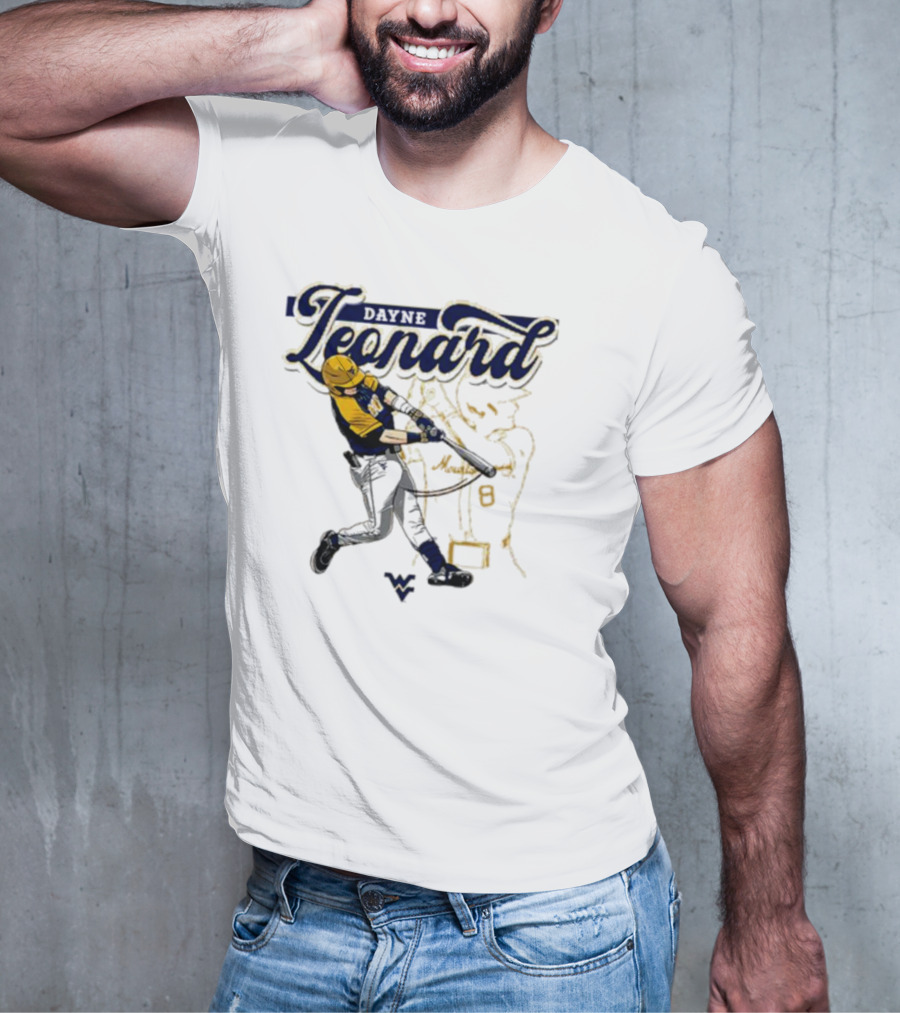 Dayne Leonard West Virginia University Baseball Player T-Shirt