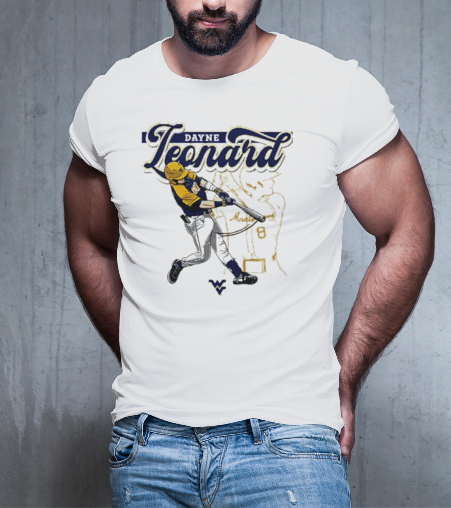 Dayne Leonard West Virginia University Baseball Player T-Shirt