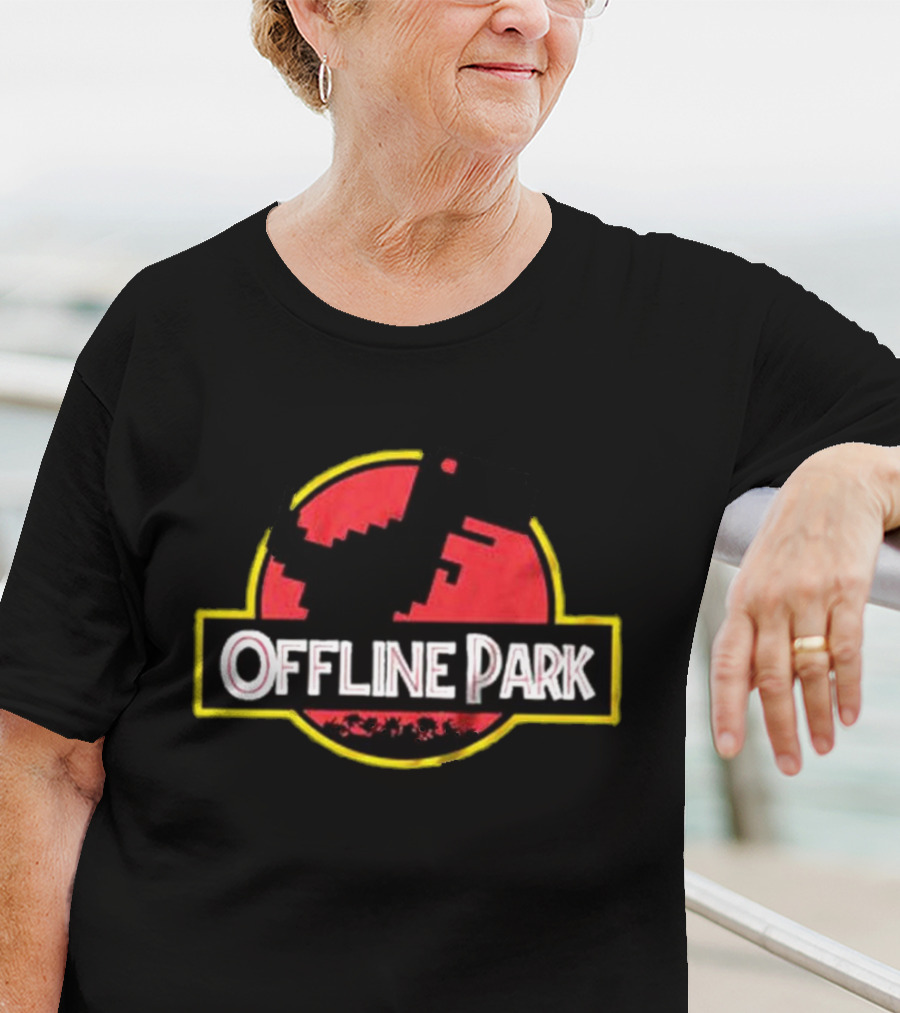 Offline Park Dinosaur Pixel T-Shirt