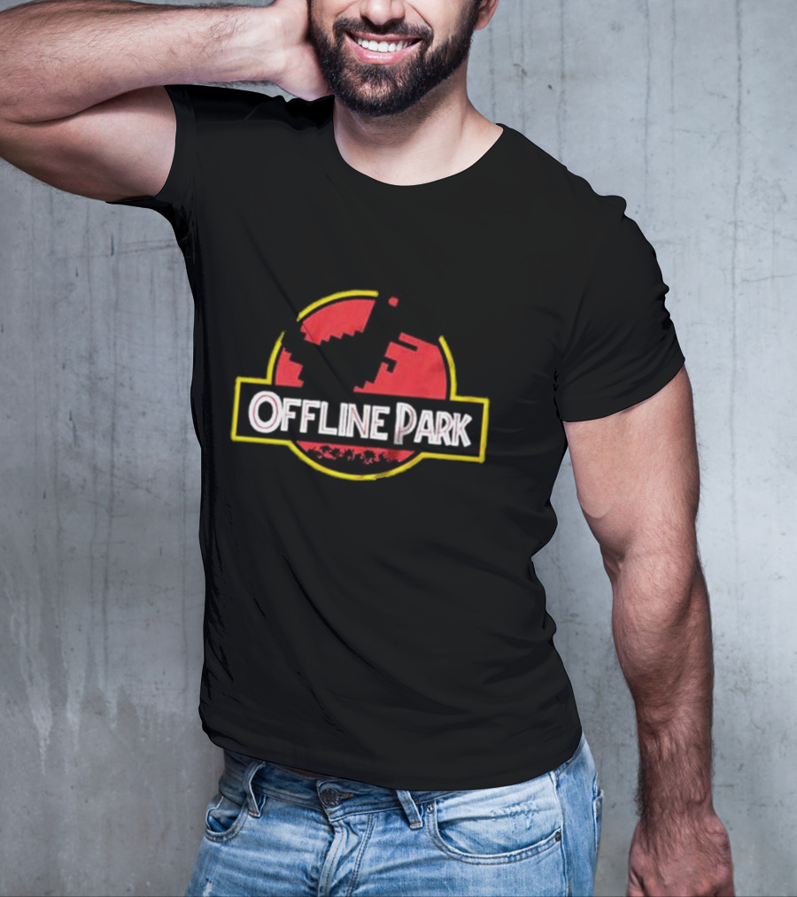 Offline Park Dinosaur Pixel T-Shirt