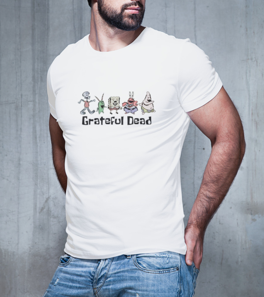 Grateful Dead Spongebob Bikini Bottom Characters T-Shirt
